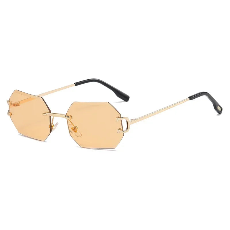 Rimless Polygon Sunglasses - Bakyat Store