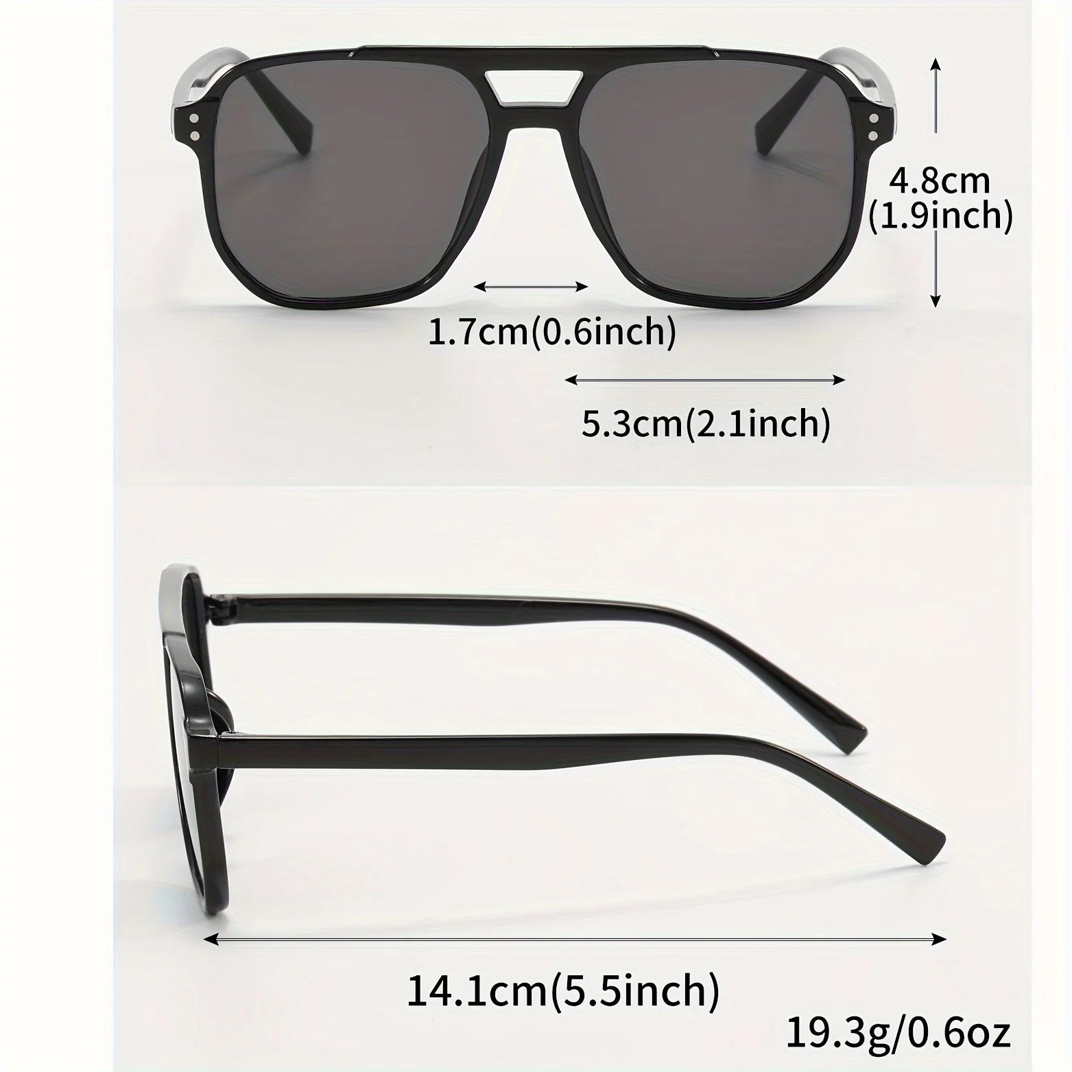 Double Bridge Sunglasses for Women/Men ,Anti Glare Sun Shades - Bakyat Store