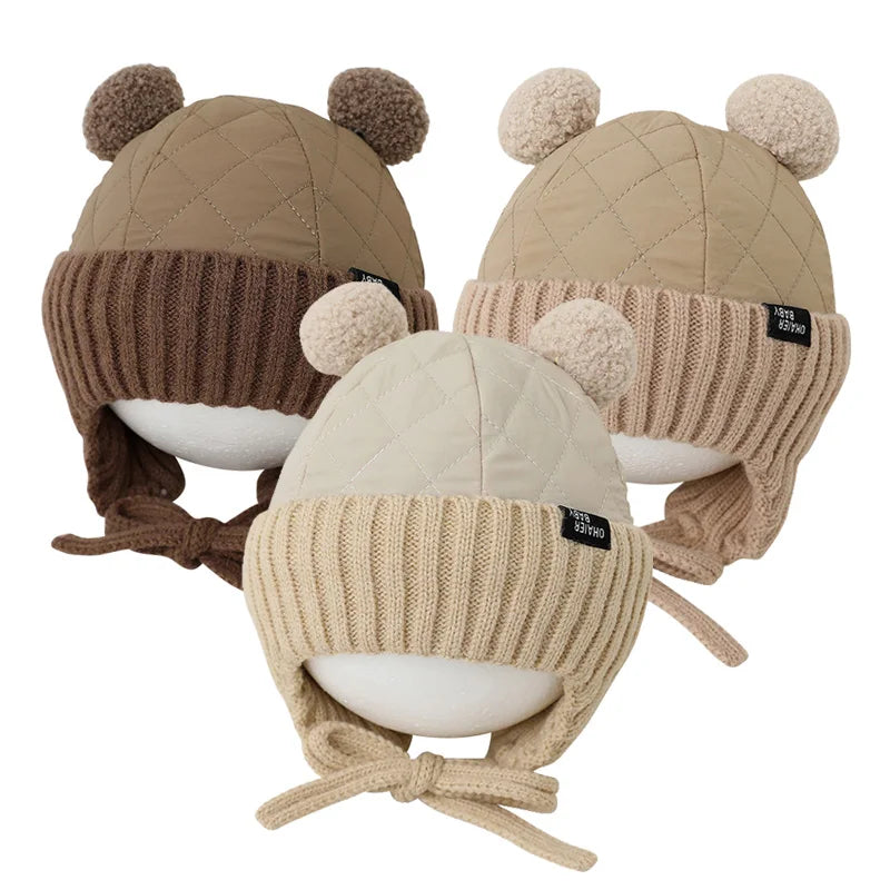 Winter Baby Hat Infant Bonnet Cotton Lining - Bakyat Store