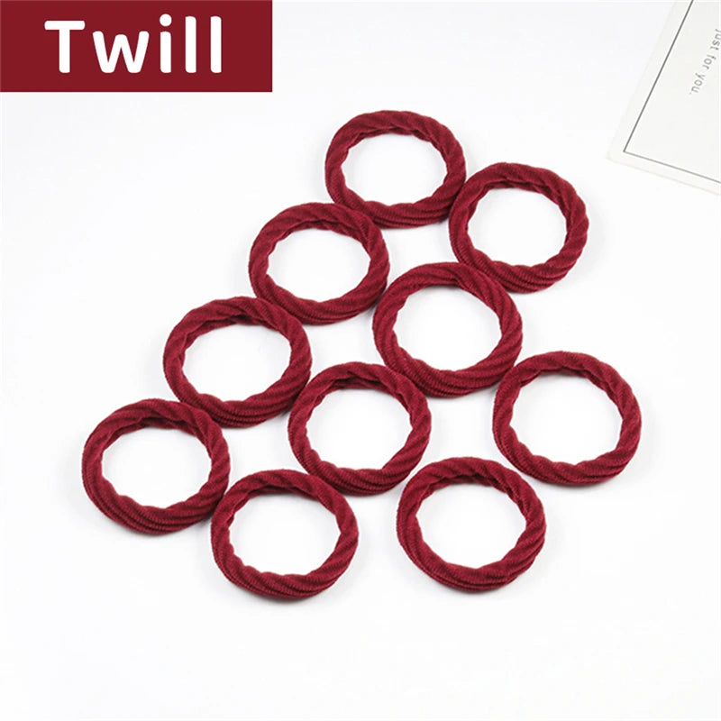 10PCS Women Girls Simple Basic Elastic Hair Bands - Bakyat Store