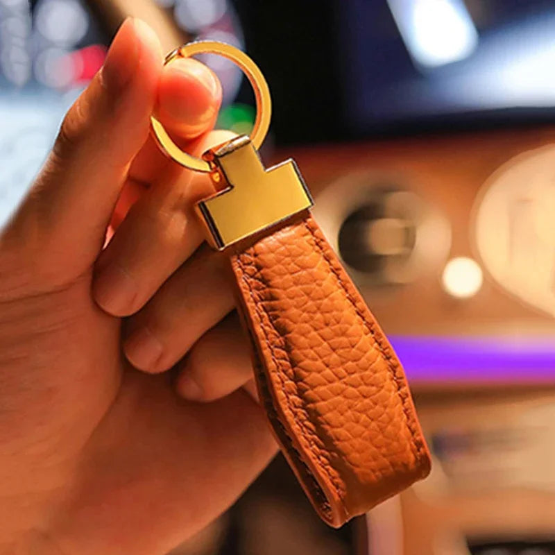 Luxury Leather Car Key Ring Holder - Bakyat Store