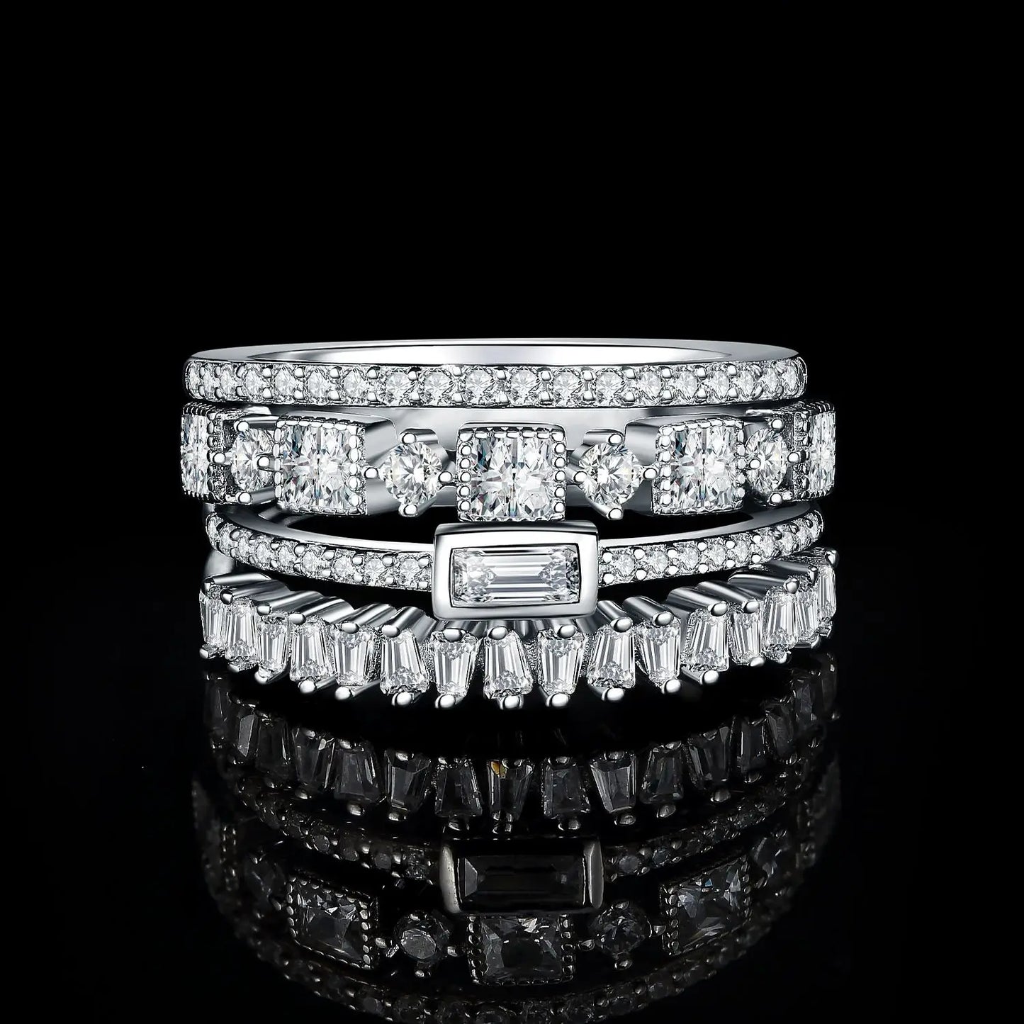 Solitaire Stacking Rings - Bakyat Store