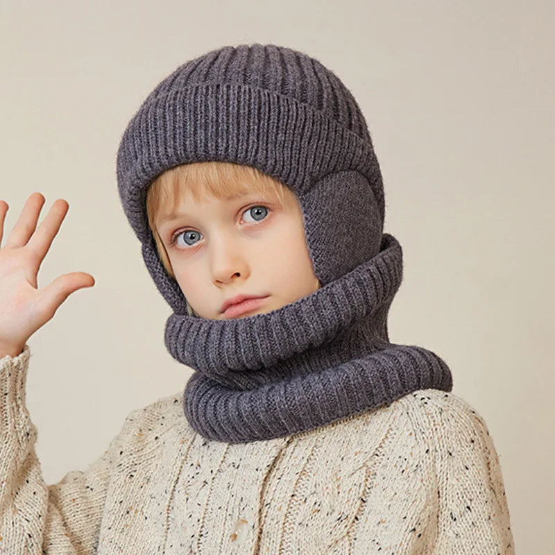 Winter Kids Hat Scarf 2Pcs - Bakyat Store