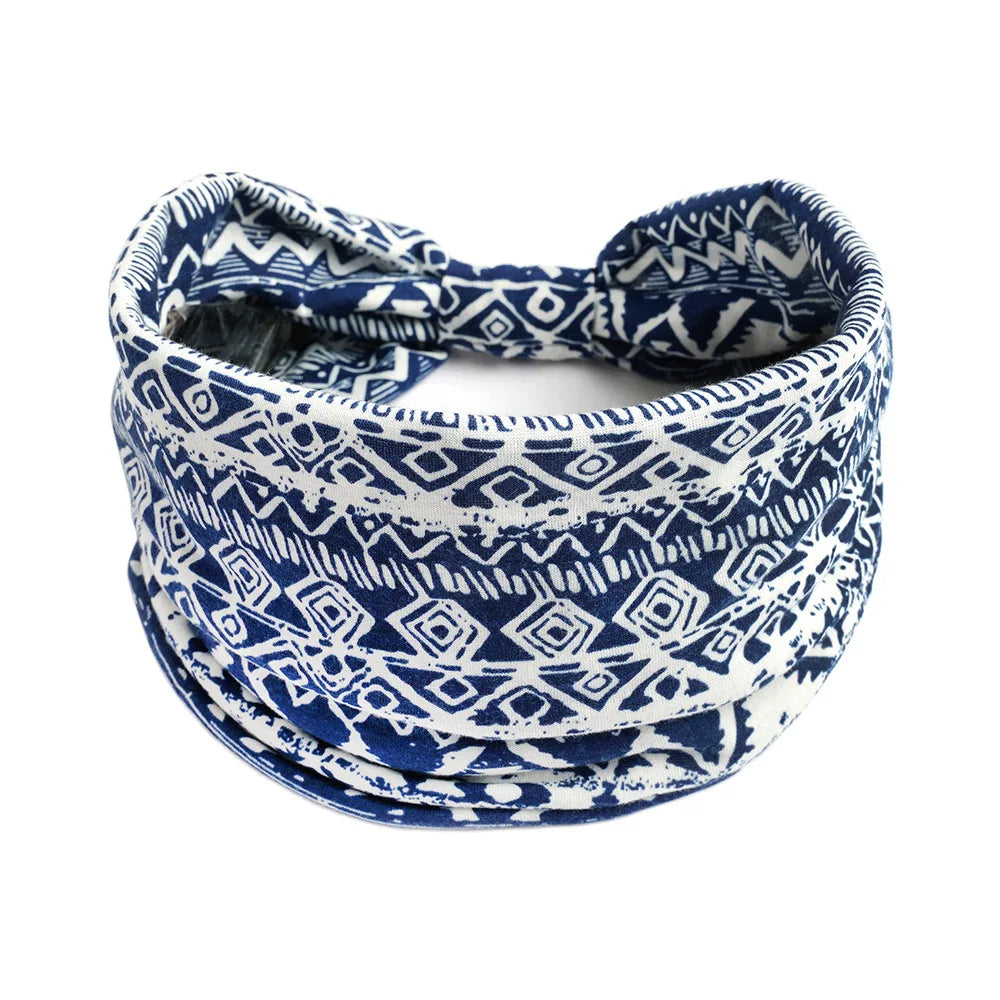 Bohemian Wide Cotton Stretch Headbands - Bakyat Store