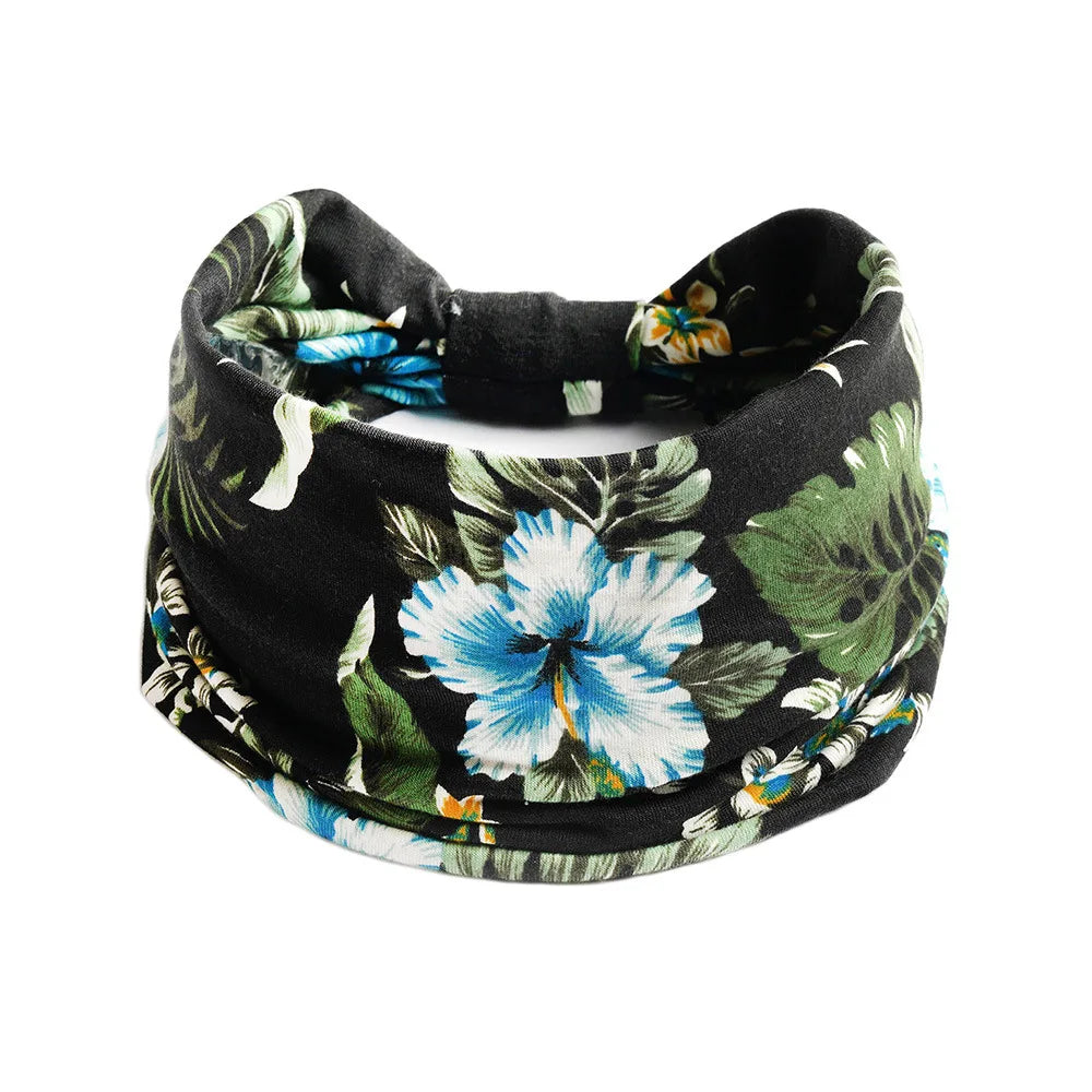 Bohemian Wide Cotton Stretch Headbands - Bakyat Store