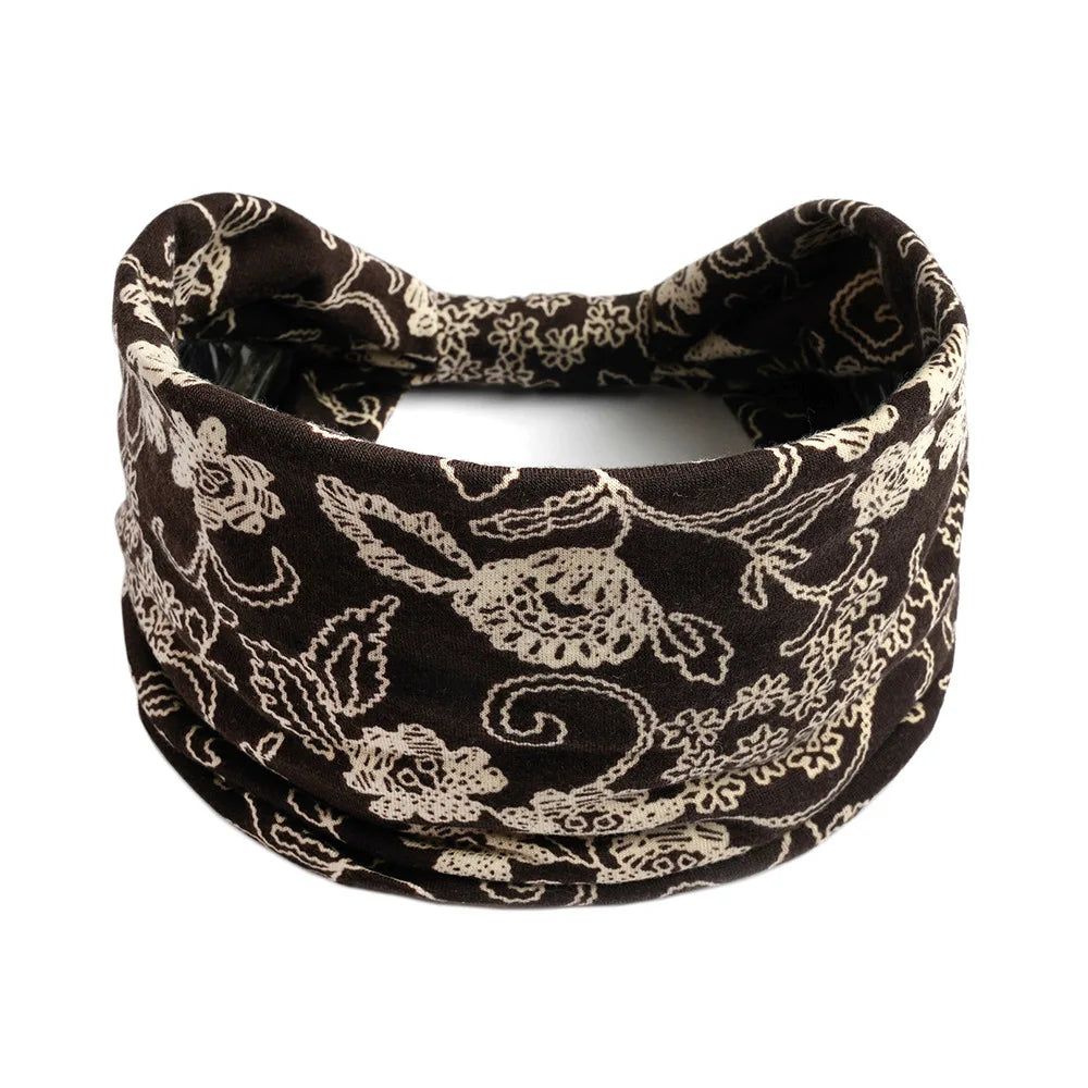 Bohemian Wide Cotton Stretch Headbands - Bakyat Store