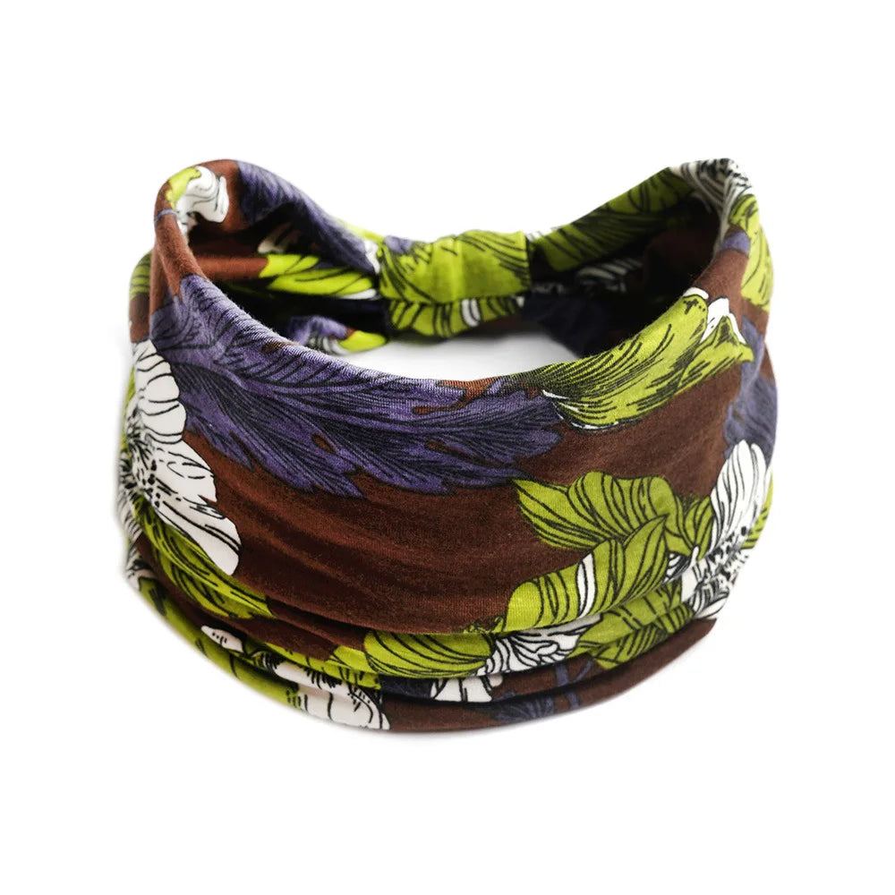 Bohemian Wide Cotton Stretch Headbands - Bakyat Store