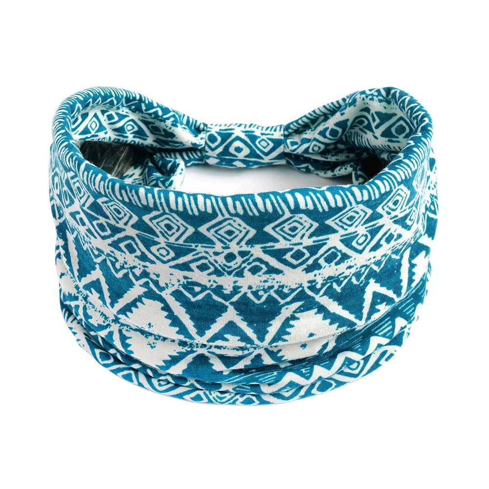 Bohemian Wide Cotton Stretch Headbands - Bakyat Store