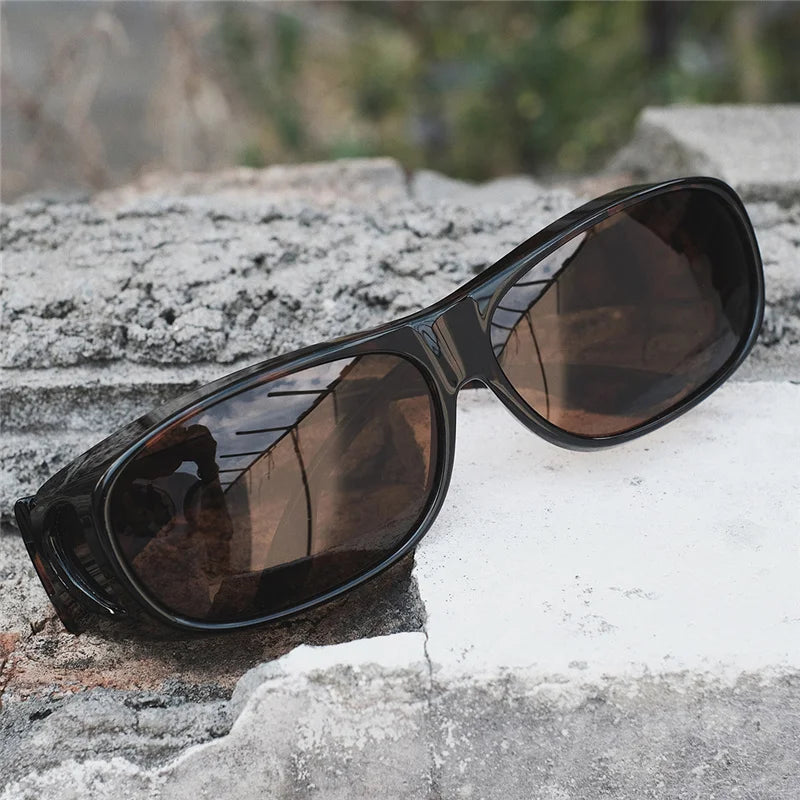 Polarized Sunglasses Fit Over Eye Glasses Driving Wrap Shield Goggles - Bakyat Store