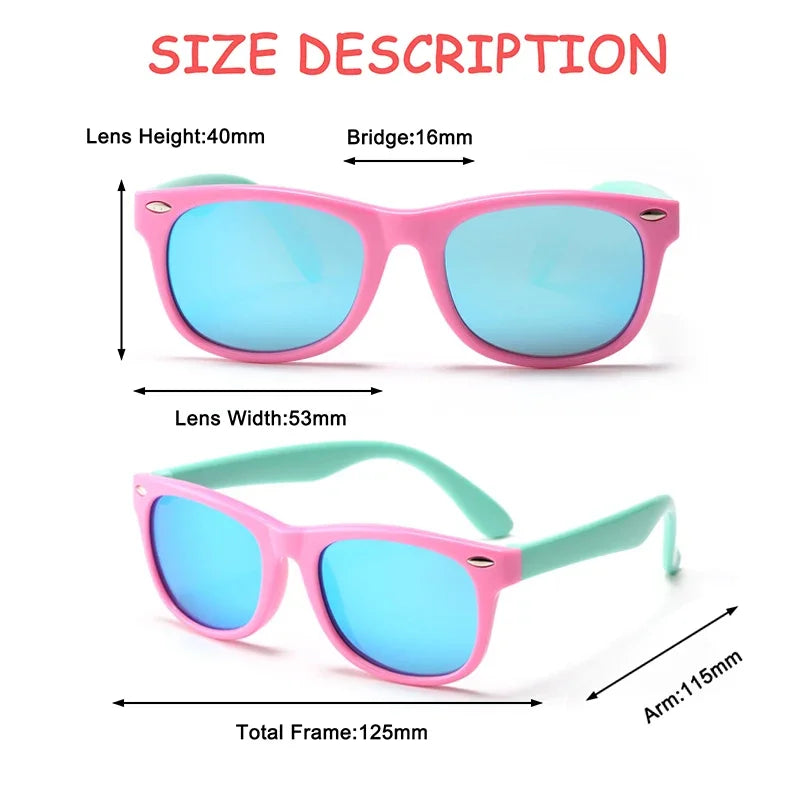 Kids Polarized Sunglasses, Silicone Safety Glasses - Bakyat Store