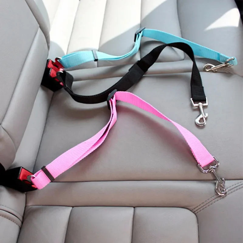 Adjustable Pet Car Seat Belt Pet Seat Vehicle Dog Harness Lead Clip - Bakyat Store