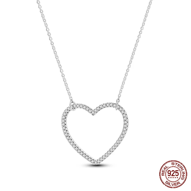 Luminous Firefly Heart Shaped Zircon Pendant Necklace - Bakyat Store