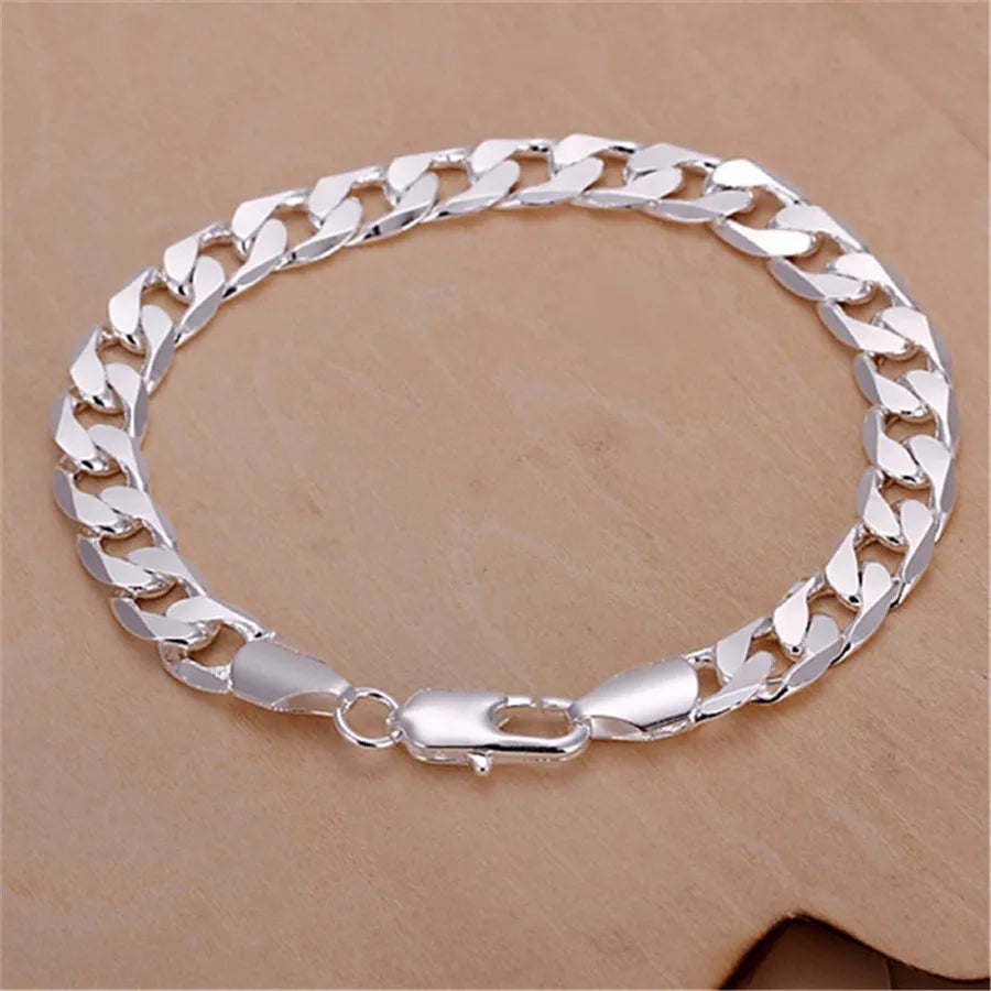 Silver Exquisite Solid Chain Bracelet - Bakyat Store