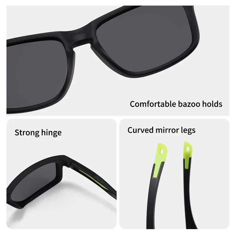 Outdoor Sports Kids Square Sunglasses, Flexible Silicone Glasses - Bakyat Store