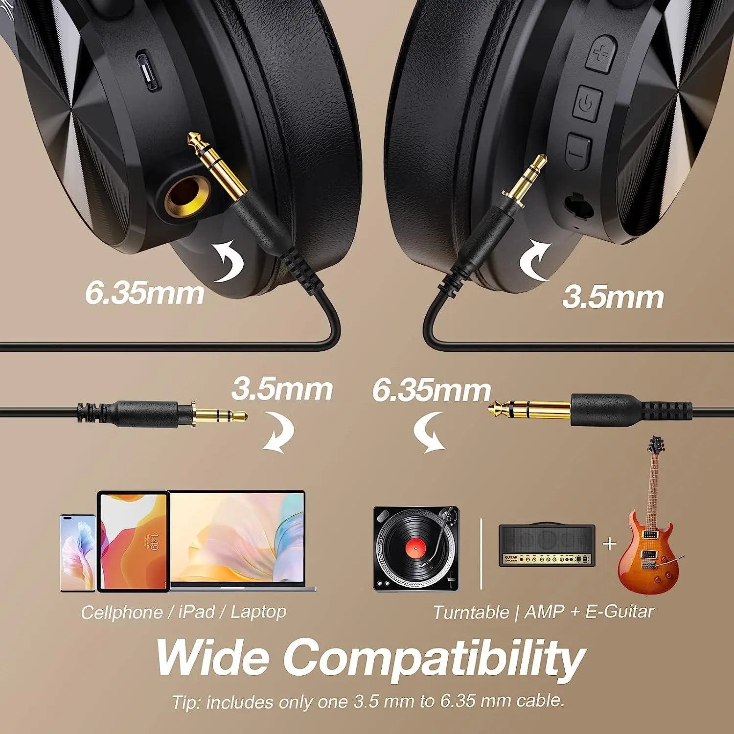 Oneodio Fusion A70 Bluetooth 5.2 Headphones Hi-Res Audio Over Ear Wireless Headset Professional Studio Monitor DJ Headphones 72H - Bakyat Store