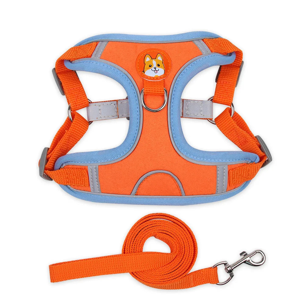 Dog Harness No-push Chest Vest Dog Harness and Leash Set Pets Accessories - Bakyat Store