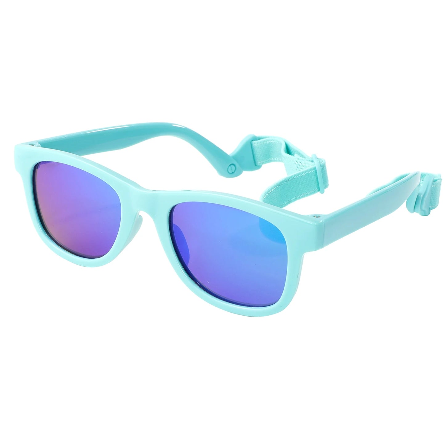 Baby Polarized Sunglasses with Belt Flexible Durable Square Silicone Frame - Bakyat Store