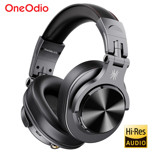 Oneodio Fusion A70 Bluetooth 5.2 Headphones Hi-Res Audio Over Ear Wireless Headset Professional Studio Monitor DJ Headphones 72H - Bakyat Store