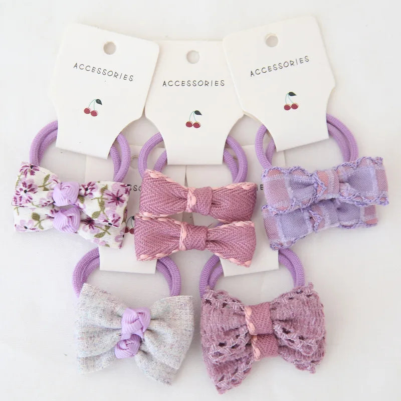 Baby Hair Band Girls Ties Bows Elastic Rubber Band - Bakyat Store