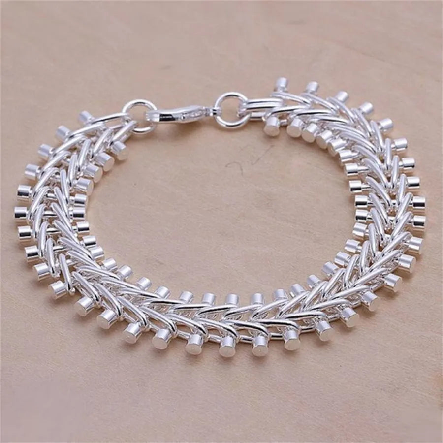 Silver Exquisite Solid Chain Bracelet - Bakyat Store