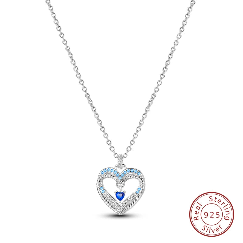 Luminous Firefly Heart Shaped Zircon Pendant Necklace - Bakyat Store