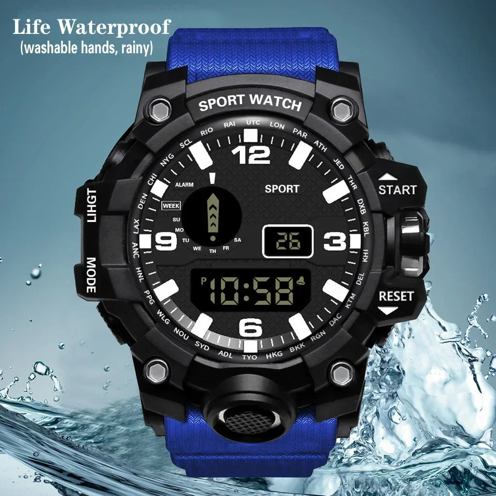 Men LED Digital Watch Men Sport Watches Fitness Electronic Watch Multifunction Military Sports Watches Clock Kids Gifts 2024 - Bakyat Store