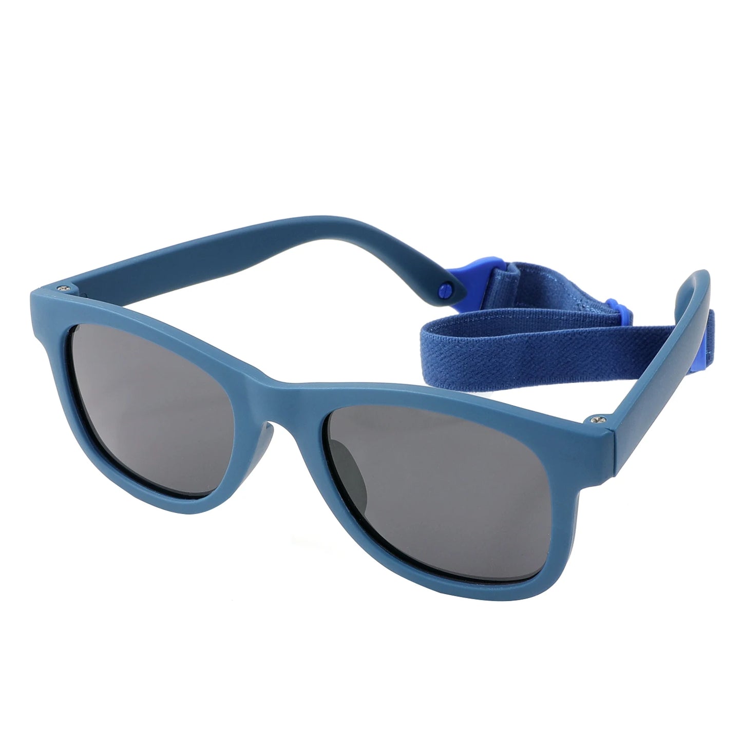 Baby Polarized Sunglasses with Belt Flexible Durable Square Silicone Frame - Bakyat Store