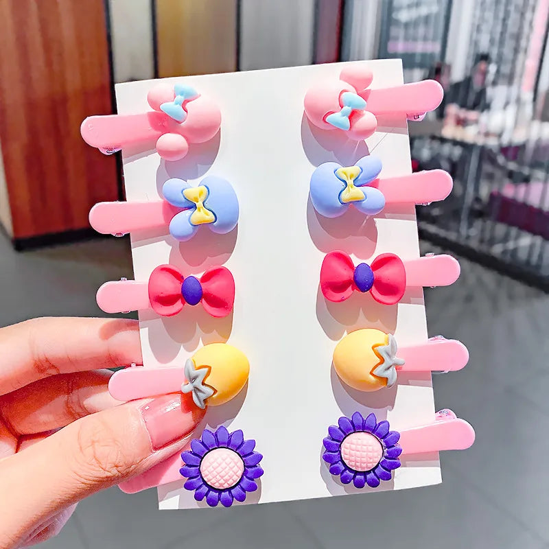 10PCS/Set New Girls Cute Cartoon Ice Cream Unicorn Hair Clips - Bakyat Store