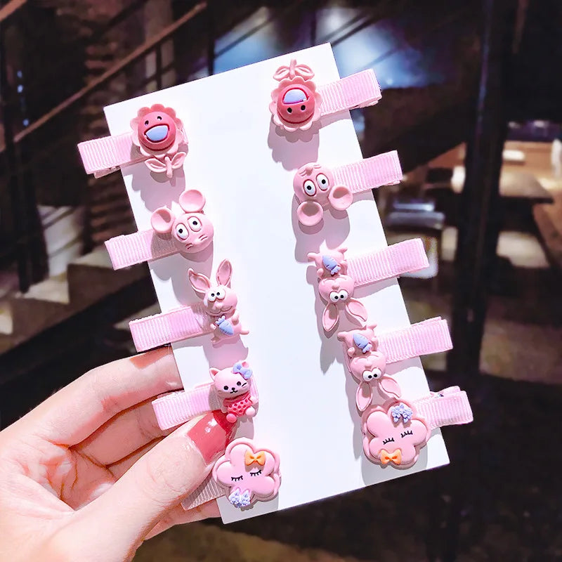 10PCS/Set New Girls Cute Cartoon Ice Cream Unicorn Hair Clips - Bakyat Store