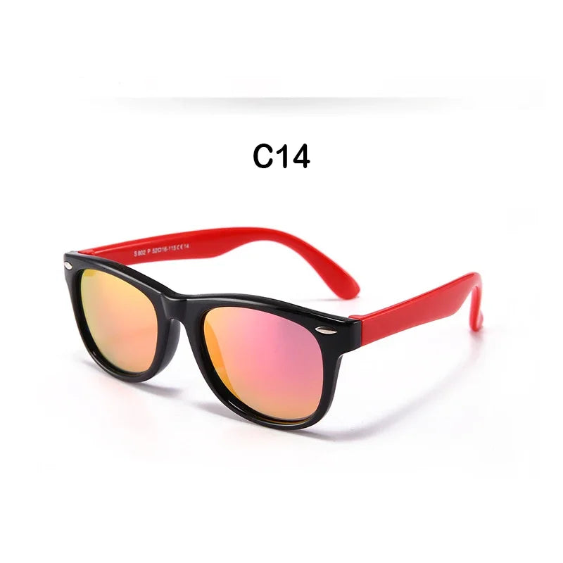 Kids Polarized Sunglasses, Silicone Safety Glasses - Bakyat Store