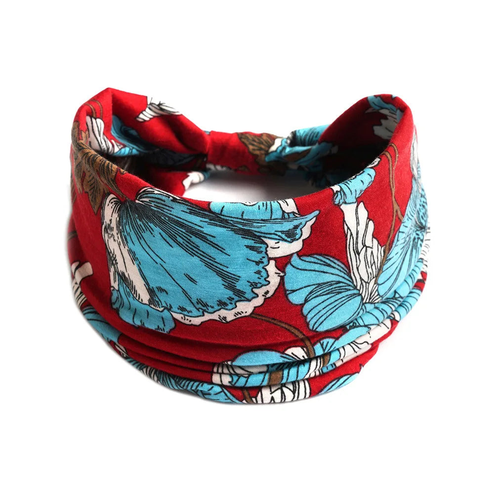 Bohemian Wide Cotton Stretch Headbands - Bakyat Store