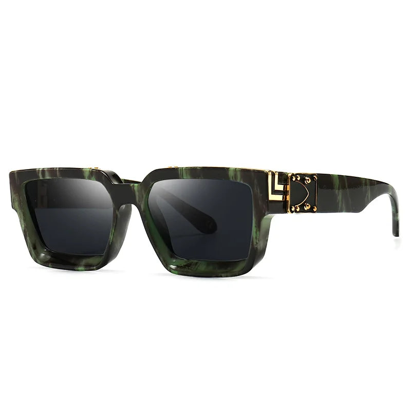 Square Thick Frame Luxury Oversized Sunglasses - Bakyat Store