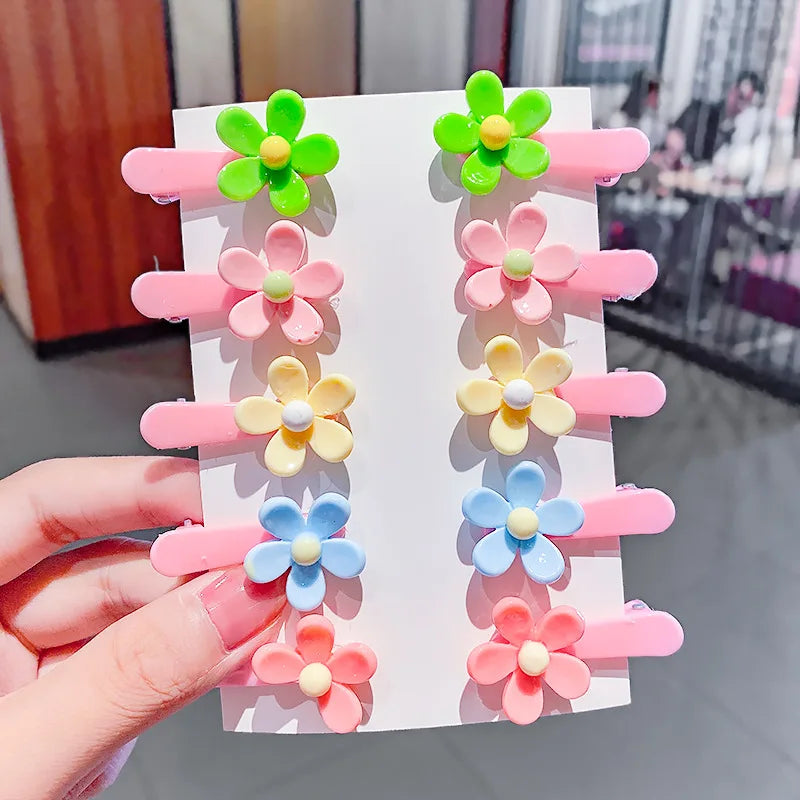 10PCS/Set New Girls Cute Cartoon Ice Cream Unicorn Hair Clips - Bakyat Store