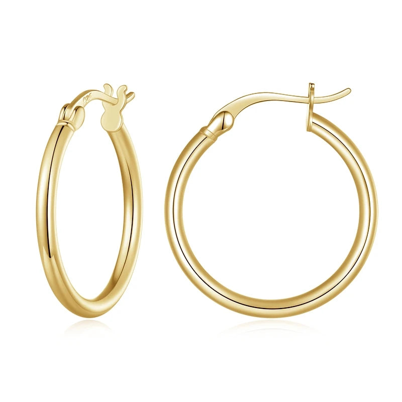 Round Hoop Earrings, - Bakyat Store