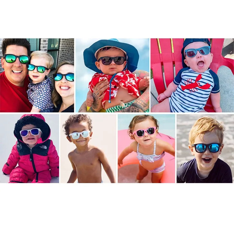 0-24 Months Newborn Baby Bendable Flexible Polarized Sunglasses with Strap - Bakyat Store