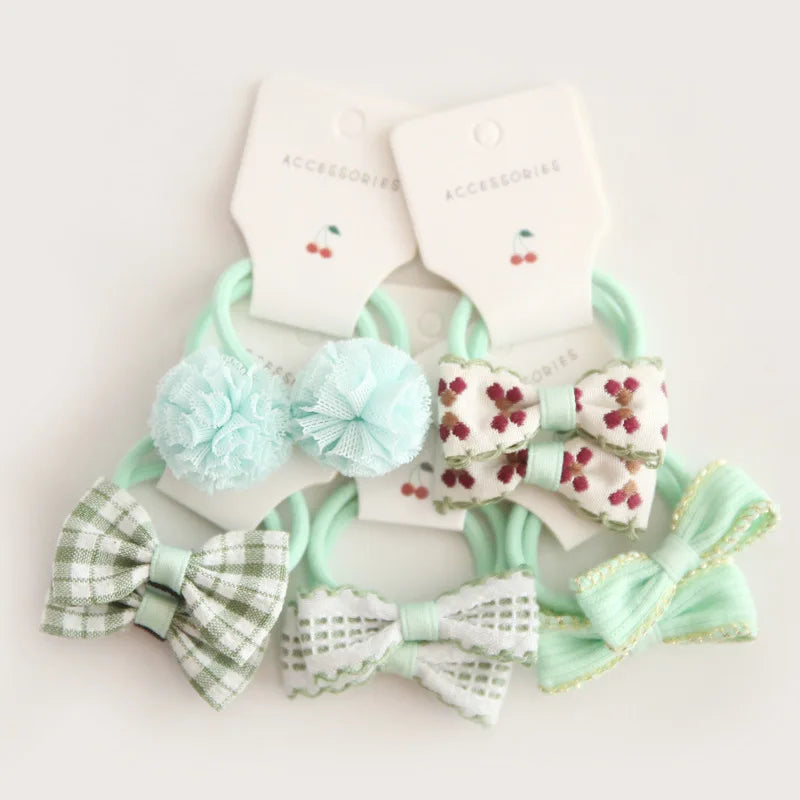 Baby Hair Band Girls Ties Bows Elastic Rubber Band - Bakyat Store