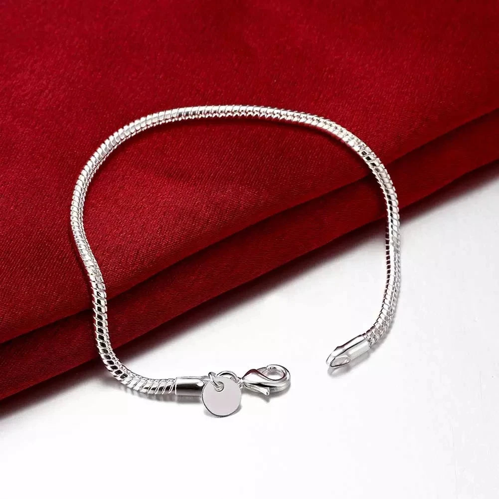 Silver Exquisite Solid Chain Bracelet - Bakyat Store