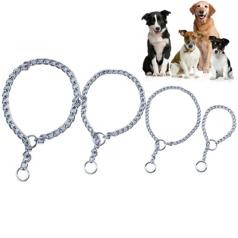 4 Size Stainless Steel Slip Chain Collar For Dog - Bakyat Store