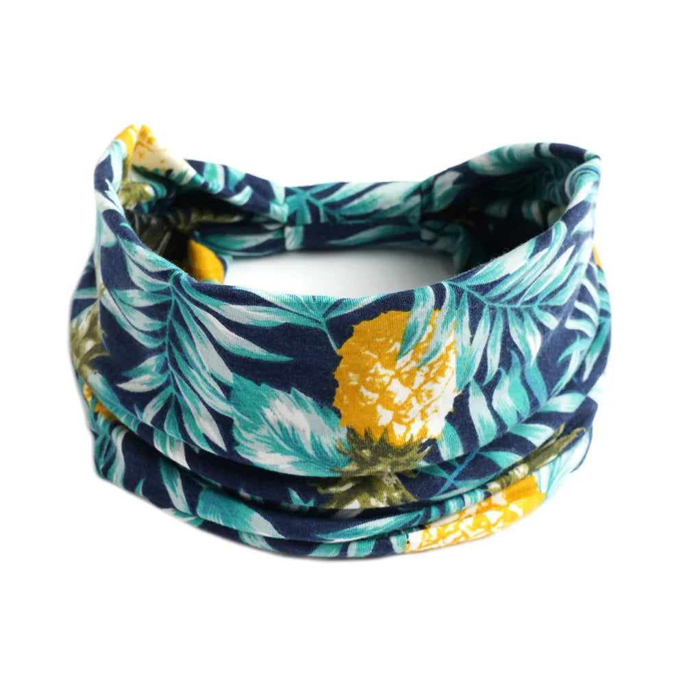 Bohemian Wide Cotton Stretch Headbands - Bakyat Store