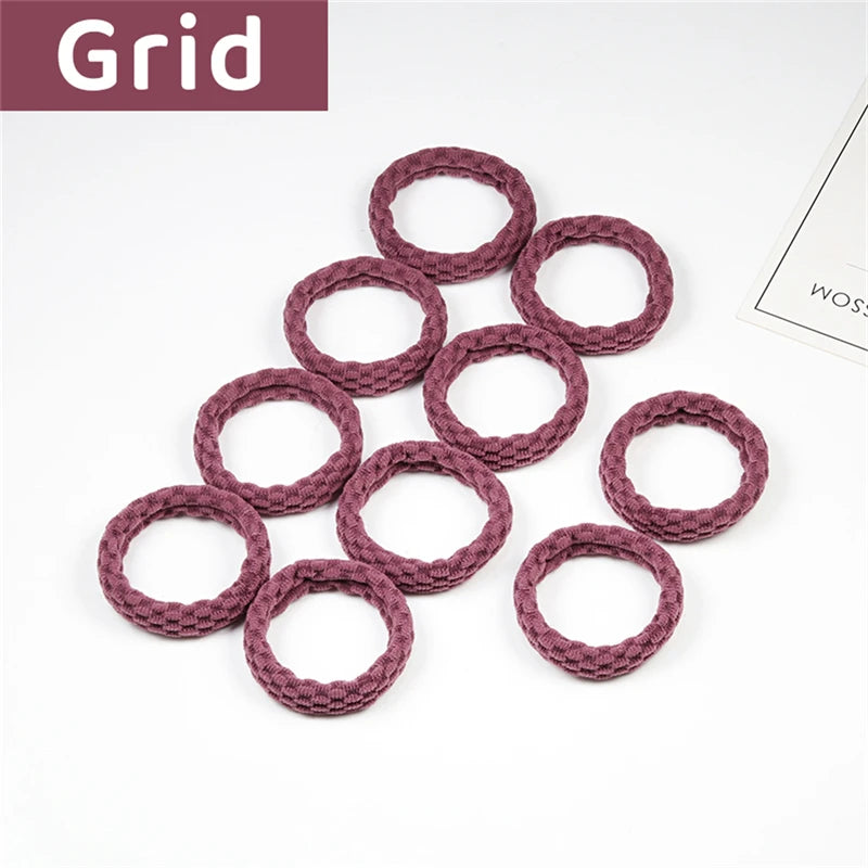 10PCS Women Girls Simple Basic Elastic Hair Bands - Bakyat Store