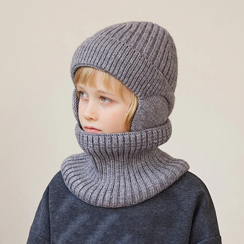 Winter Kids Hat Scarf 2Pcs - Bakyat Store