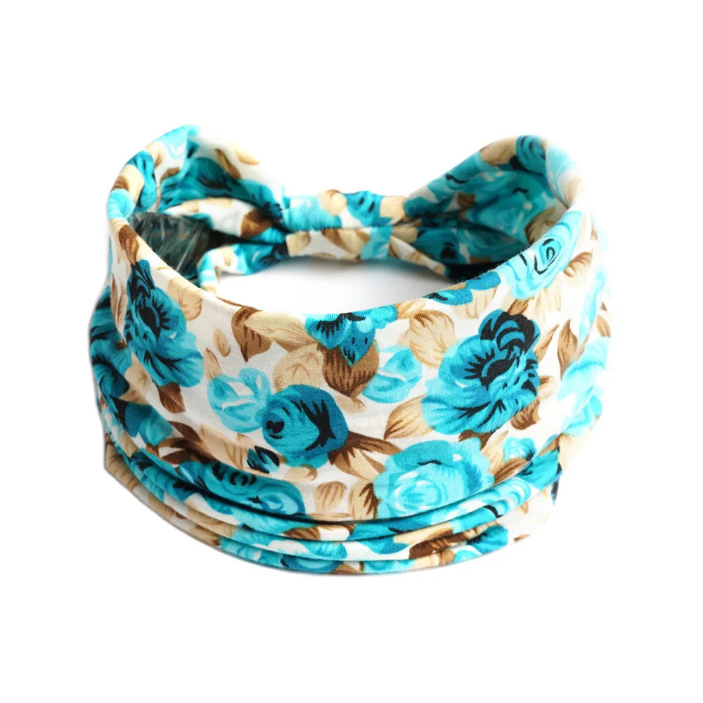 Bohemian Wide Cotton Stretch Headbands - Bakyat Store