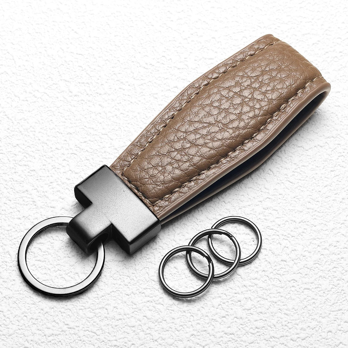 Luxury Leather Car Key Ring Holder - Bakyat Store