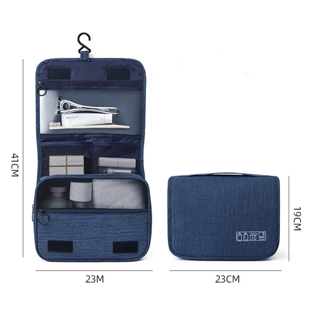 Portable Toiletry Washbag with Hanging Hook Waterproof Cosmetic Storage Bag - Bakyat Store