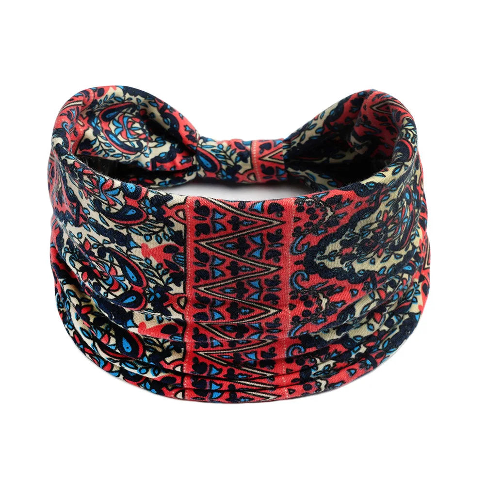 Bohemian Wide Cotton Stretch Headbands - Bakyat Store