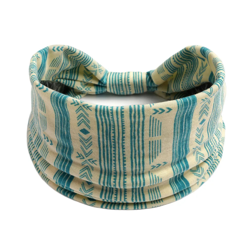 Bohemian Wide Cotton Stretch Headbands - Bakyat Store