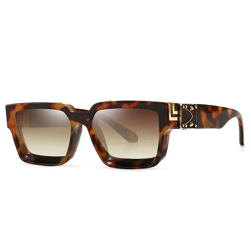 Square Thick Frame Luxury Oversized Sunglasses - Bakyat Store