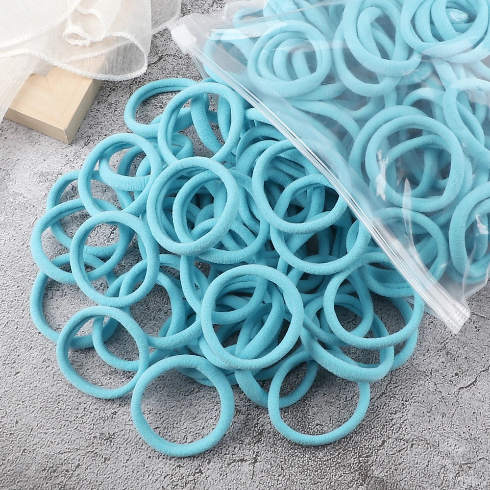 Mixed Colors Hair Bands 4cm Basic Hair Ties Elastic Headband - Bakyat Store