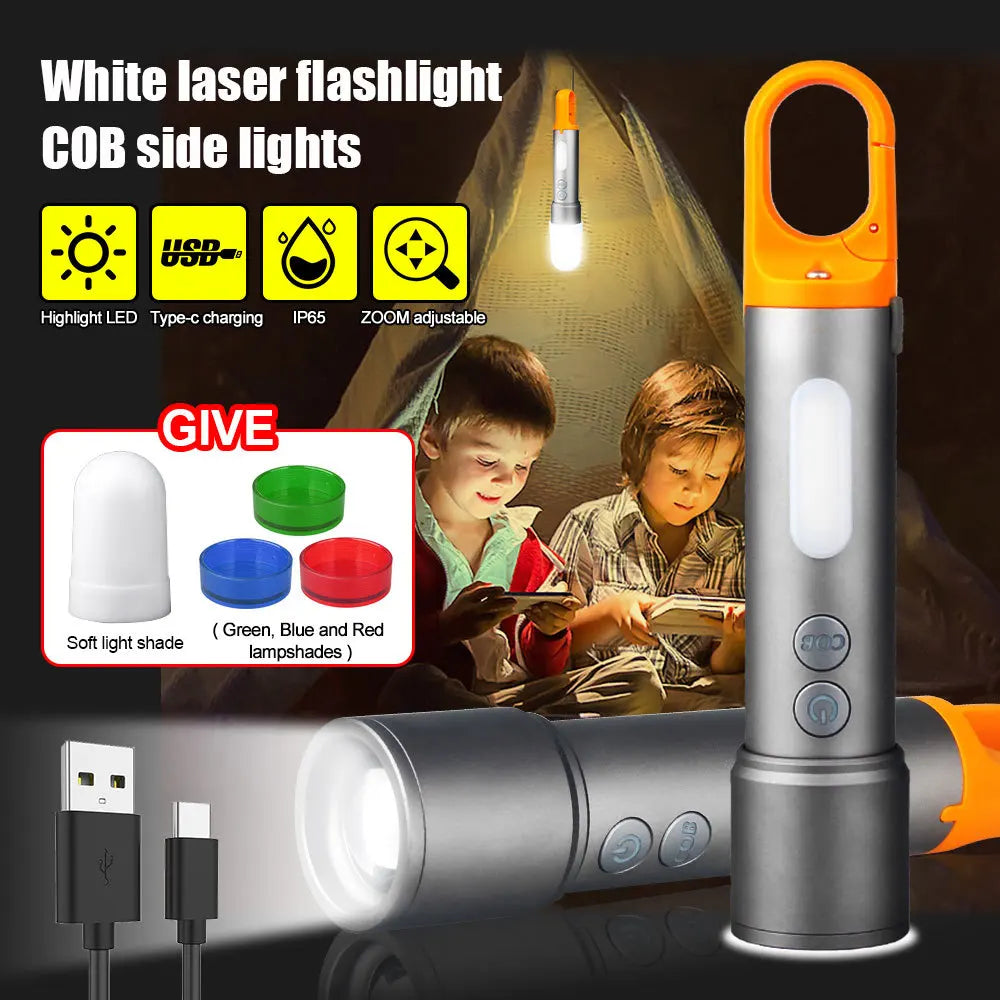 LED Source Strong Light Flashlight Telescopic Zoom - Bakyat Store