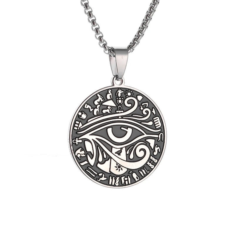 Eye of Horus Necklace Evil Eye Pendant Ancient Egypt - Bakyat Store